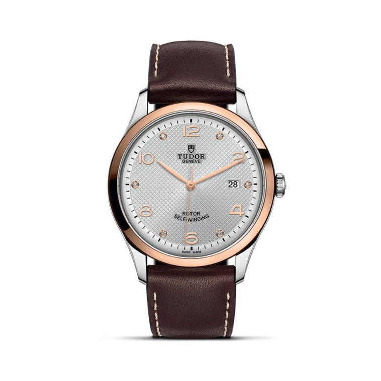 TUDOR 1926 Watch with Rose Gold Bezel and Leather Strap