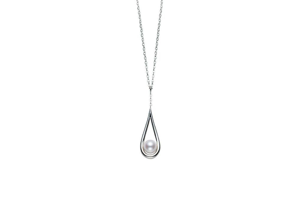 Mikimoto 18K White Gold Akoya Pearl Drop Necklace