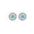 Sabel Collection Birthstone and Diamond Halo Earrings