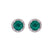 Sabel Collection Birthstone and Diamond Halo Earrings