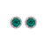Load image into Gallery viewer, Sabel Collection Birthstone and Diamond Halo Earrings