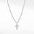 David Yurman Sterling Silver Cross Necklace with 14K Gold