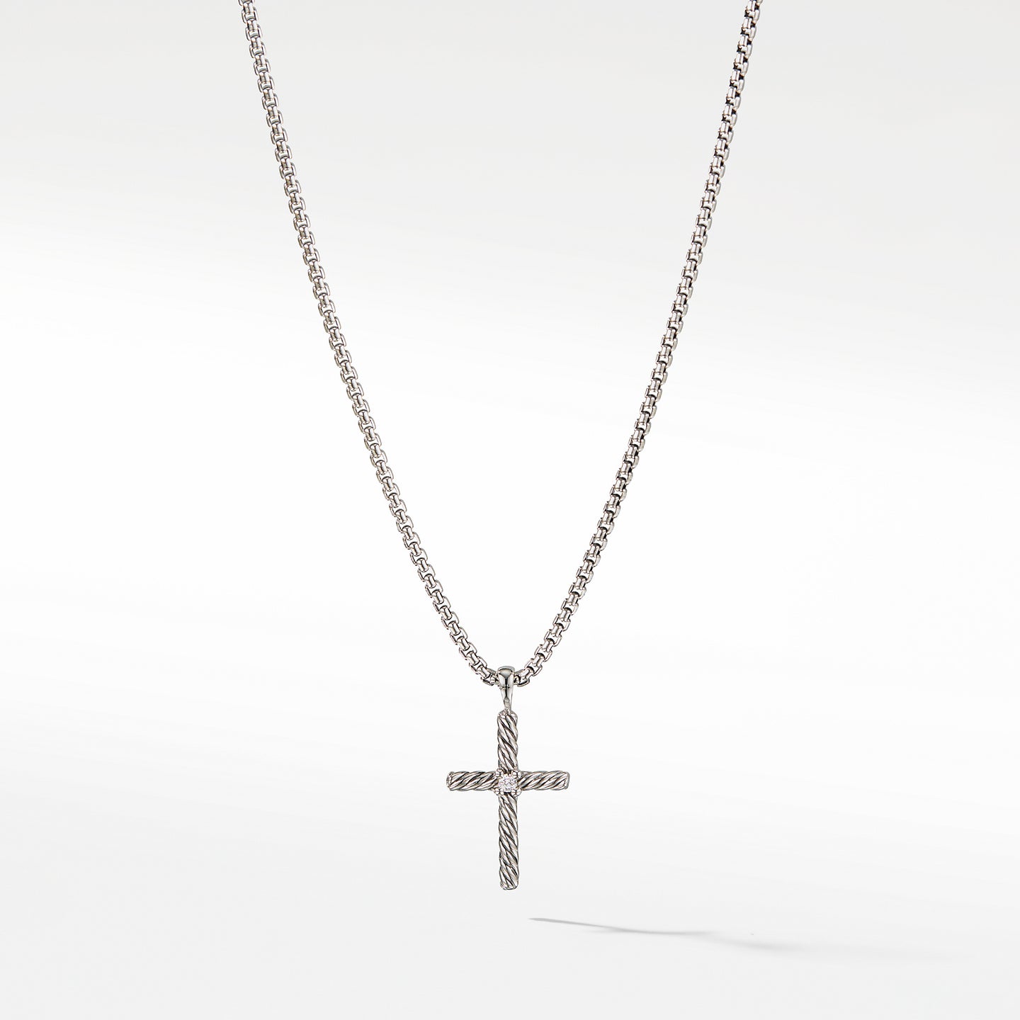Cross Necklace with Diamond, 18