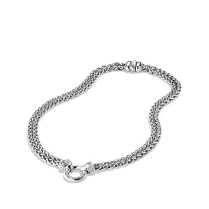 David Yurman 18" Chain Necklace with Diamonds