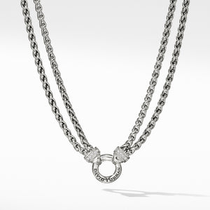 David Yurman Two Wheat Chains Necklace with Diamonds
