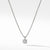 Pendant Necklace with White Topaz and Diamonds, 17&quot; Length