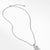Pendant Necklace with White Topaz and Diamonds, 17&quot; Length