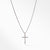 Load image into Gallery viewer, David Yurman Sterling Silver Cross Necklace with Diamonds, 17&quot;