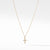 Cable Collectibles David Yurman Cross Necklace with Diamonds in Gold on 18&quot; Chain