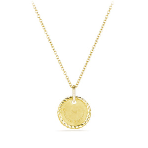 Initial "G" Pendant with Diamonds in Gold on Chain