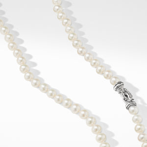 Pearl Necklace with Diamonds, 18" Length