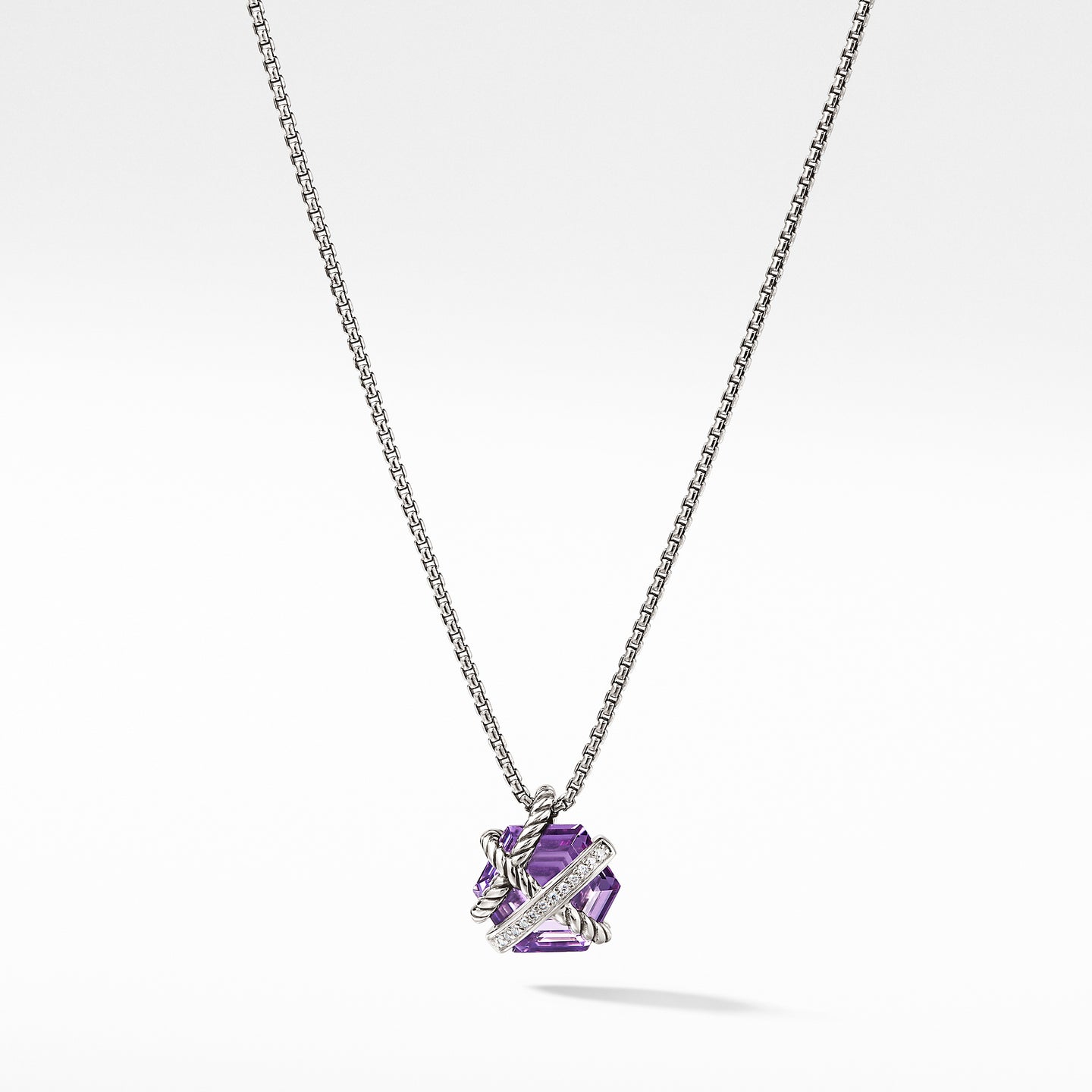 Necklace with Amethyst and Diamonds, 17