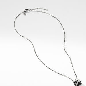 Necklace with Black Onyx and Diamonds, 17" Length
