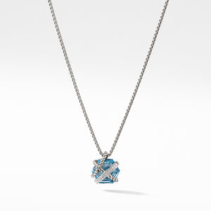 David Yurman Necklace with Blue Topaz and Diamonds