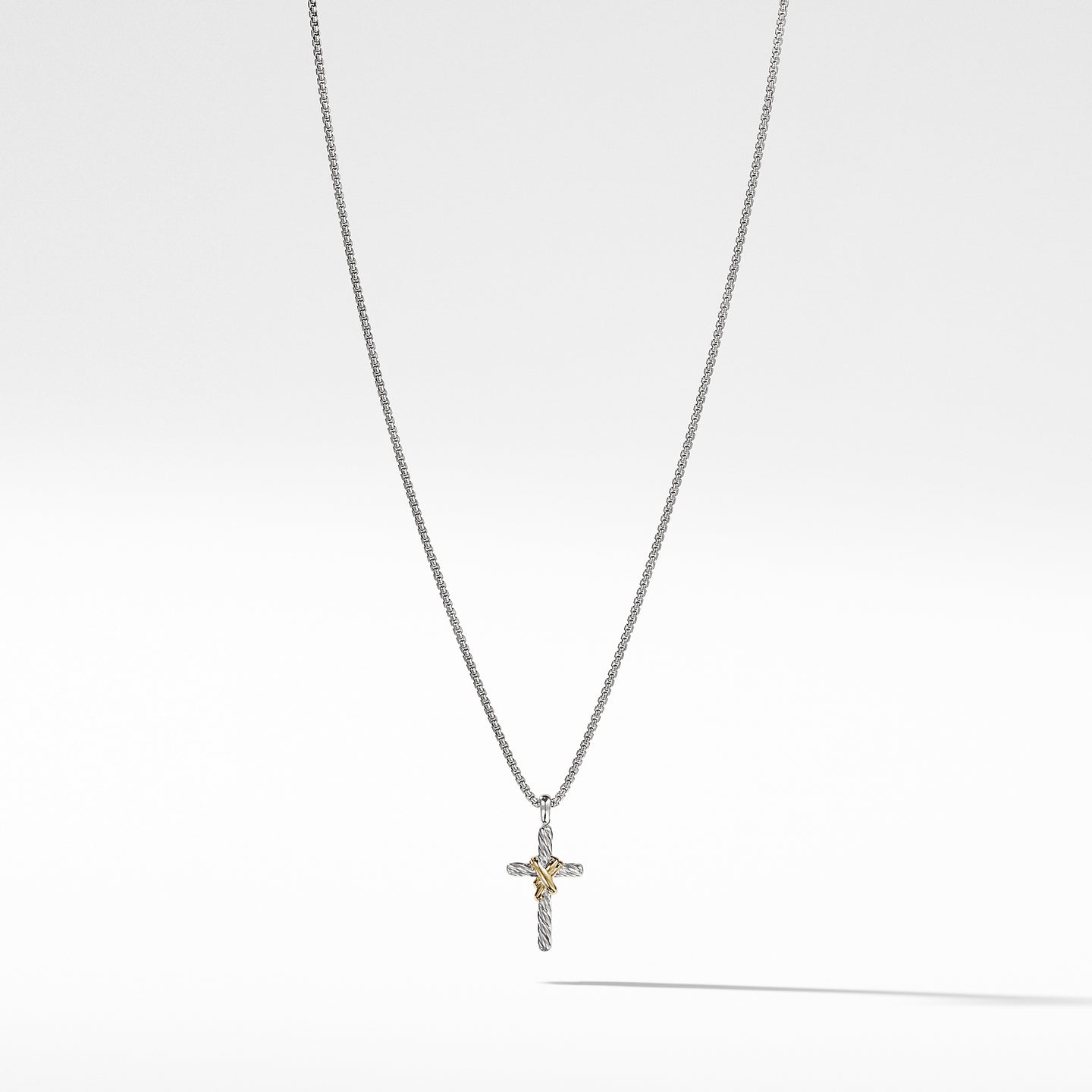 X Cross Necklace with Gold, 18
