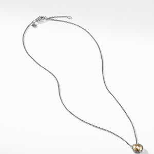 Necklace with Gold Dome and 18K Gold, 17" Length