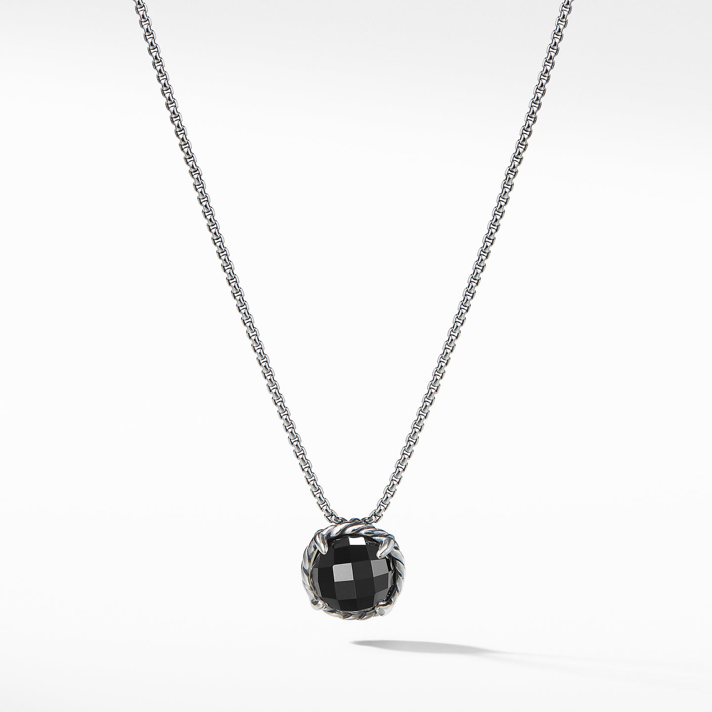 Châtelaine® Pendant Necklace with Black Onyx, 17