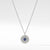 Load image into Gallery viewer, Cable Collectibles® Evil Eye Necklace with Diamonds and Light Blue Sapphires in 18K White Gold, 18&quot; Length