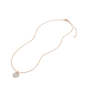 Necklace with Diamonds in 18K Rose Gold, 18" Length