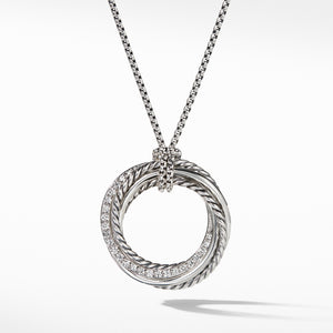 David Yurman Crossover Pendant Necklace with Diamonds