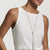 Woman Wearing David Yurman Renaissance Necklace with Diamonds in Silver