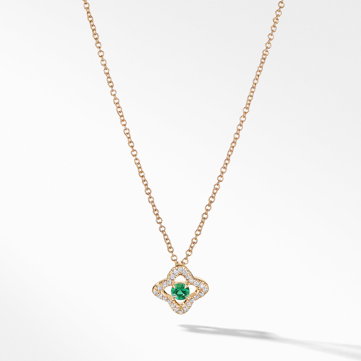 Necklace with Emerald and Diamonds in 18K Gold, 18