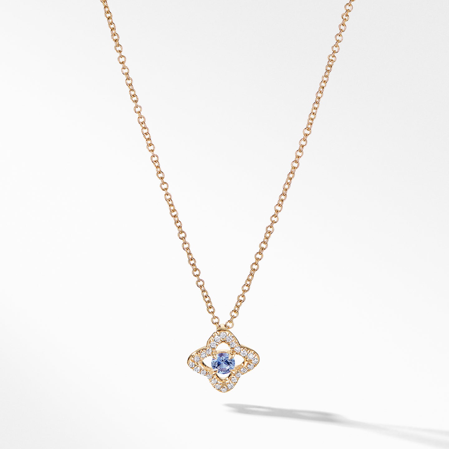 Necklace with Tanzanite and Diamonds in 18K Gold, 18