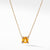 Necklace with Citrine and Diamonds in 18K Gold, 18&quot; Length