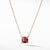 Load image into Gallery viewer, Pendant Necklace with Garnet and Diamonds in 18K Gold, 18&quot; Length