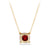 Load image into Gallery viewer, Pendant Necklace with Garnet and Diamonds in 18K Gold, 18&quot; Length