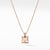 18K Rose Gold David Yurman Pendant Necklace with Morganite and Diamonds