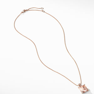David Yurman Châtelaine® Pendant Necklace with Morganite and Diamonds in 18K Rose Gold