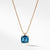 Pendant Necklace with Hampton Blue Topaz and Diamonds in 18K Gold, 18&quot; Length
