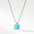 Load image into Gallery viewer, Pendant Necklace with Turquoise and Diamonds in 18K Gold, 18&quot; Length