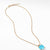 Load image into Gallery viewer, Pendant Necklace with Turquoise and Diamonds in 18K Gold, 18&quot; Length