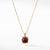 Load image into Gallery viewer, Châtelaine® Pavé Bezel Pendant Necklace with Garnet and Diamonds in 18K Gold, 9mm
