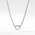 Heart Station Necklace with 18K Gold, 17&quot; Length