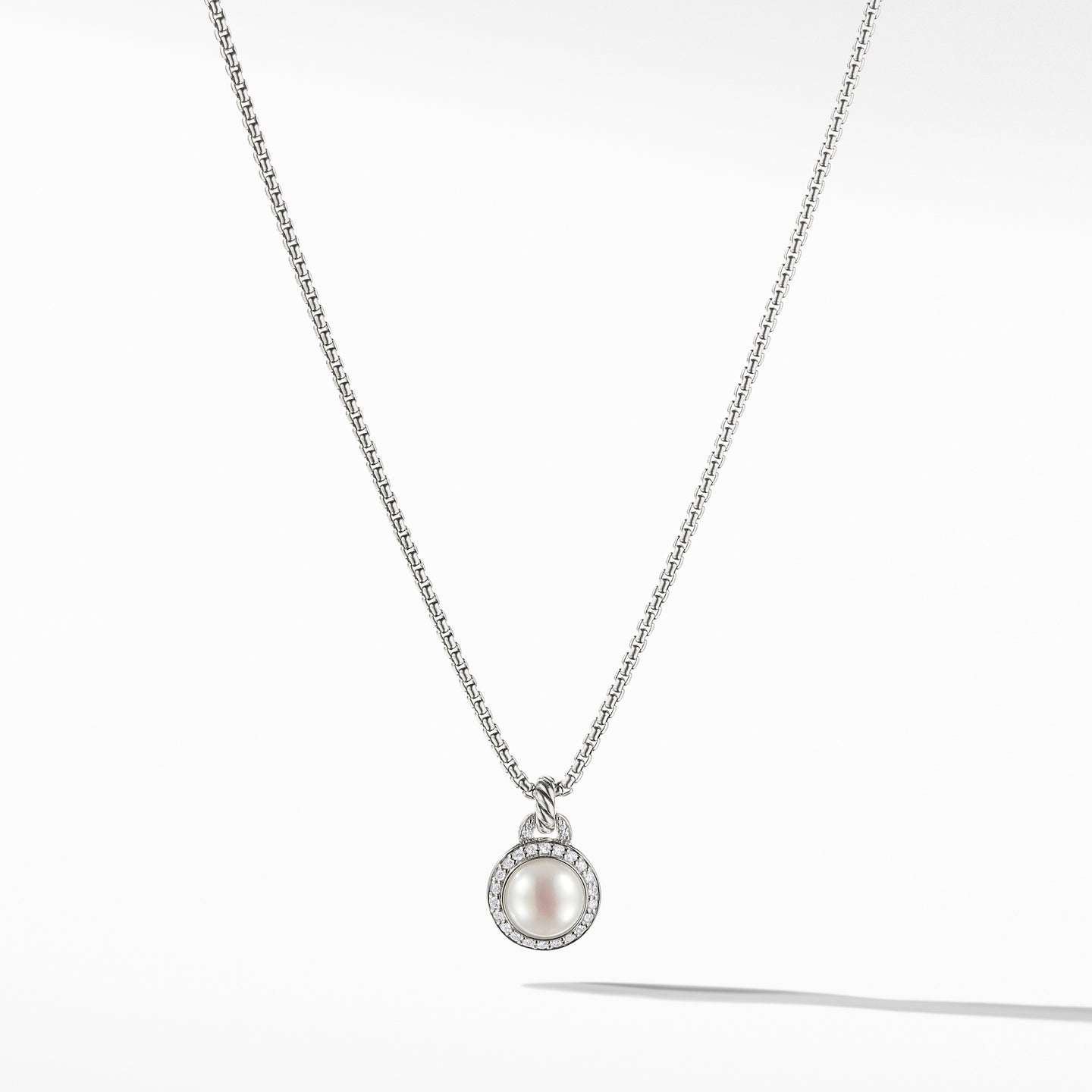 David Yurman Pearl Necklace with Diamonds