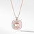 Load image into Gallery viewer, Châtelaine® Pavé Bezel Necklace in 18K Rose Gold with Morganite