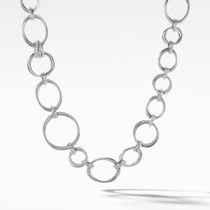 Crossover Convertible Statement Necklace with Diamonds, 32" Length