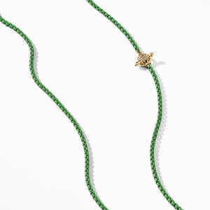 DY Bel Aire Chain Necklace in Green with 14K Gold Accents, 41" Length