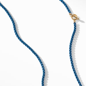 DY Bel Aire Chain Necklace in Navy with 14K Gold Accents, 41" Length