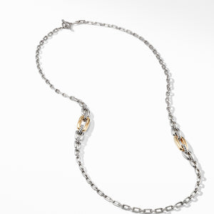 Wellesley Link Long Necklace with 18K Gold, 36" Length