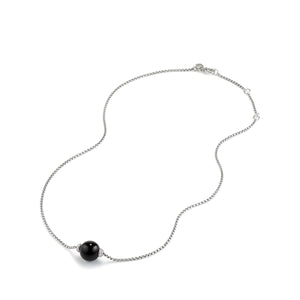 Solari Pendant Necklace with Diamonds and Black Onyx