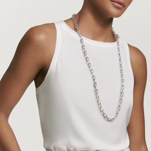Woman Wearing David Yurman DY Madison Small Chain Necklace