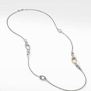 Pure Form® Chain Station Necklace with 18K Gold, 36" Length
