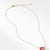Load image into Gallery viewer, Double Heart Pendant Necklace with Diamonds, Red Enamel and 18K Gold