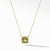 Petite Châtelaine® Pavé Bezel Pendant Necklace in 18K Yellow Gold with Peridot