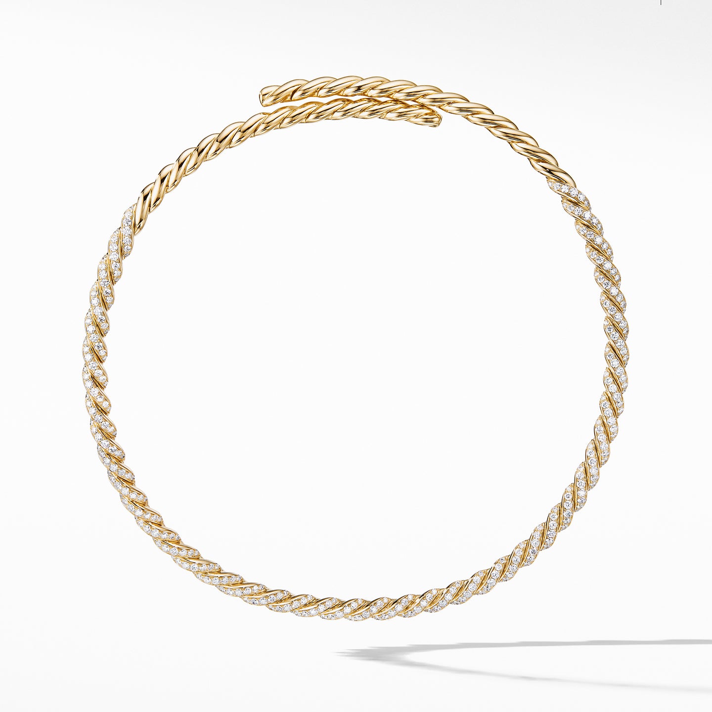 Pavéflex Necklace with Diamonds in 18K Yellow Gold