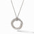 Load image into Gallery viewer, David Yurman Sterling Silver Crossover Pendant Necklace with Diamonds
